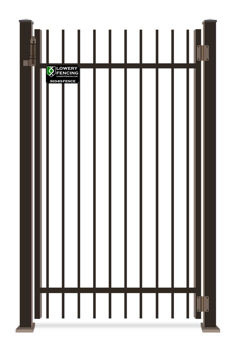 extended picket wrought iron walk gate installation Sherman