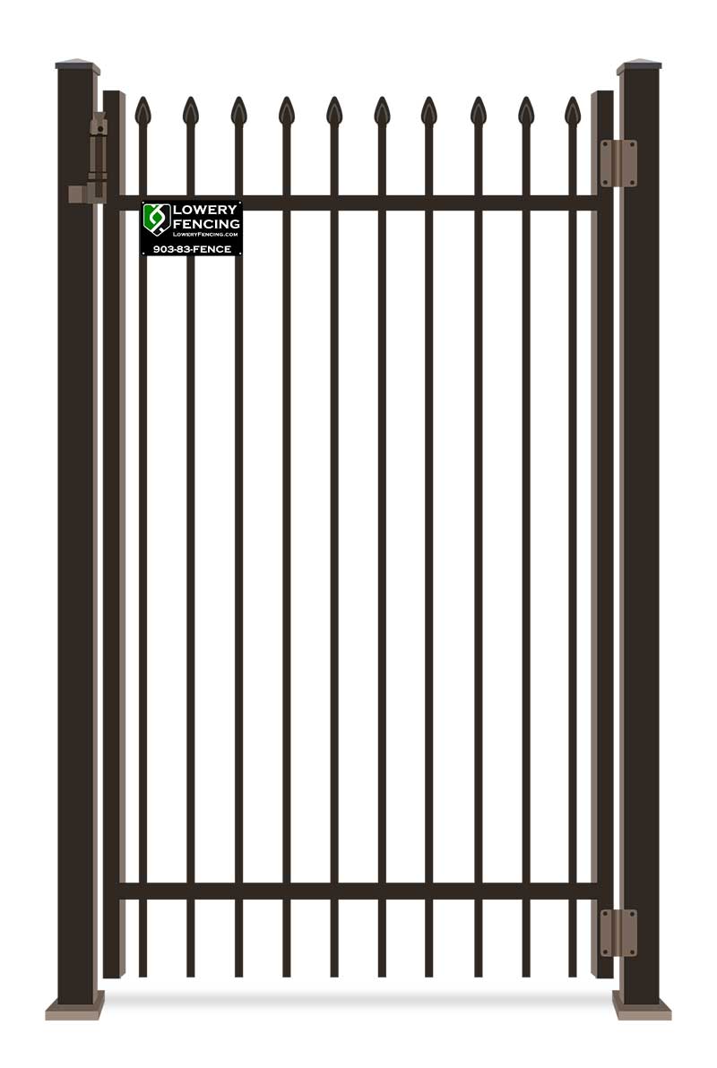 spear top wrought iron walk gate installation Sherman