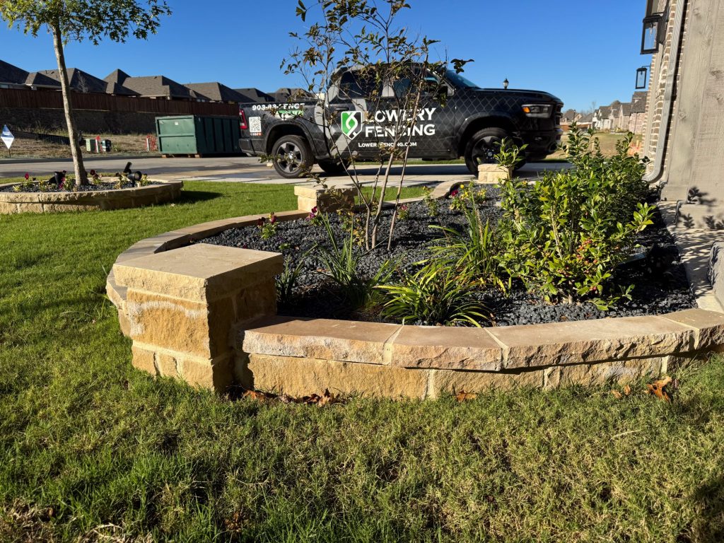 Flowerbed Stone Borders in Sherman TX