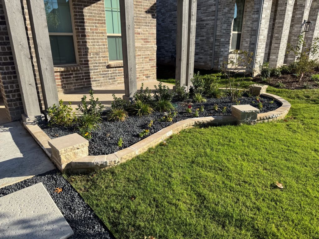 Flowerbed Stone Borders in Sherman TX