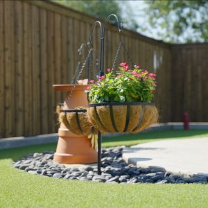 Backyard cedar wood fence