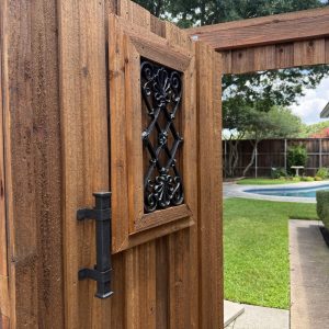 Wood fence gate